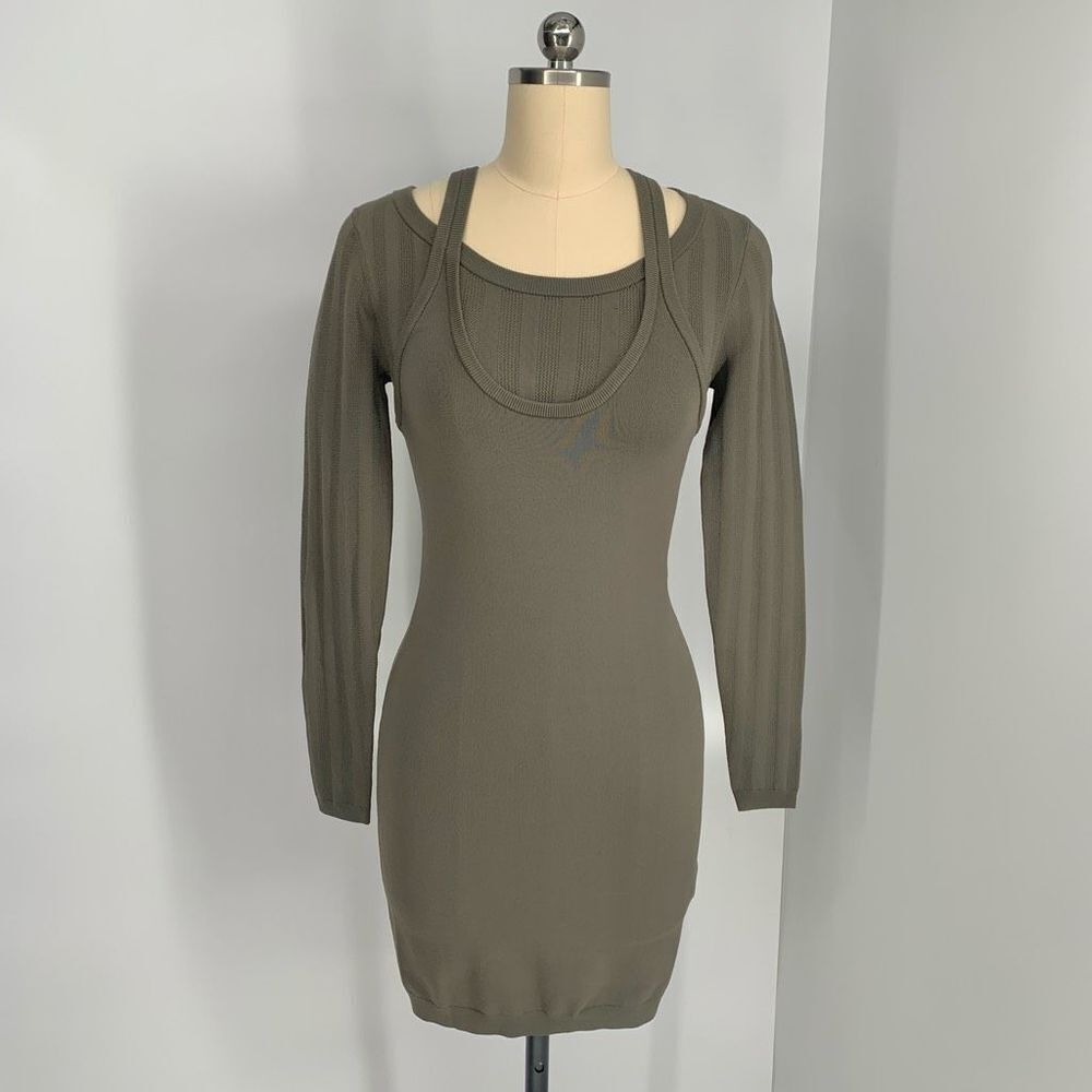 ALEXANDER WANG T green sweater dress xs